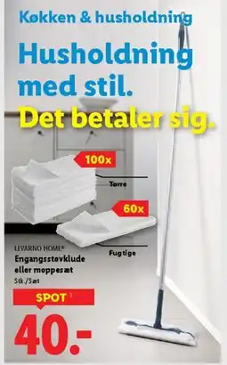 Lidl Engangsklude / moppesæt tilbud