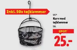 Lidl Kurv med tøjklemmer tilbud