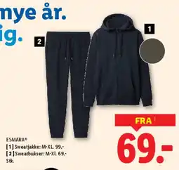 Lidl Sweatjakke / Sweatsbukser tilbud