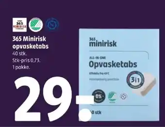 Coop 365 365 Minirisk opvasketabs tilbud