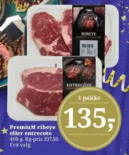 Dagli'Brugsen Premium ribeye eller entrecote tilbud