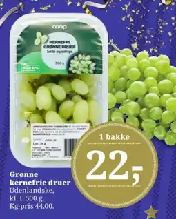 Dagli'Brugsen Grønne kernefrie druer tilbud