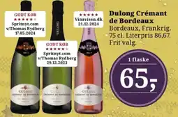 Dagli'Brugsen Dulong Crémant Vinavisen.dk de Bordeaux tilbud