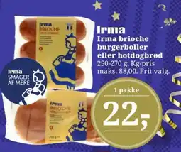 Dagli'Brugsen Irma brioche burgerboller eller hotdogbrød tilbud