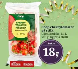 Dagli'Brugsen Coop cherrytomater på stilk tilbud