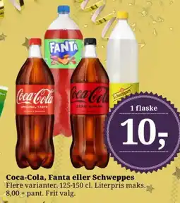 Dagli'Brugsen Coca-Cola, Fanta eller Schweppes tilbud