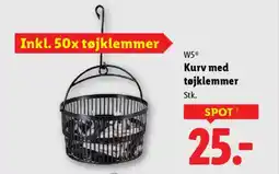 Lidl W5Ⓡ Kurv med tøjklemmer tilbud
