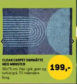 XL-BYG Clean carpet dørmåtte med mønster tilbud