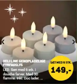 XL-BYG Veli line genopladelige fyrfadslys tilbud