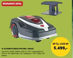 XL-BYG AL-KO Robotpleneklipper inkl. garage tilbud