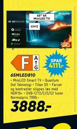 Bilka PHILIPS 65MLED810 tilbud