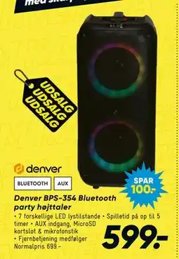Bilka Denver BPS-354 Bluetooth party højttaler tilbud