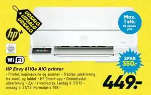Bilka HP Envy 6110e AIO printer tilbud