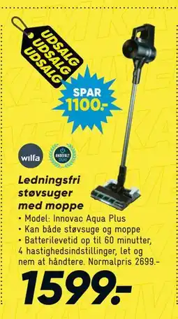 Bilka Ledningsfri støvsuger med moppe tilbud