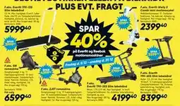 Bilka SPAR 40% på Everfit og Reebok motionsmaskiner tilbud