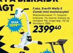 Bilka Everfit Welly E Combi mini motionscykel tilbud