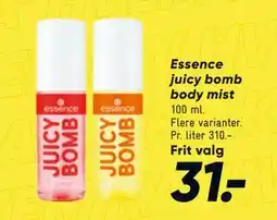 Bilka Essence juicy bomb body mist tilbud