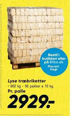 Bilka Lyse træbriketter tilbud