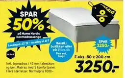 Bilka SPAR 50% på Huma Nordic boxmadrassenge tilbud