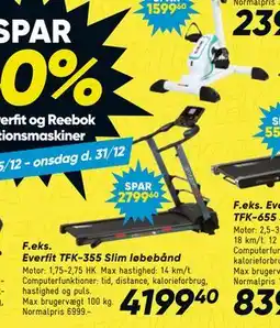 Bilka Everfit TFK-355 Slim løbebånd tilbud