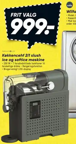 Bilka Køkkencehf 2i1 slush ice og softice maskine tilbud