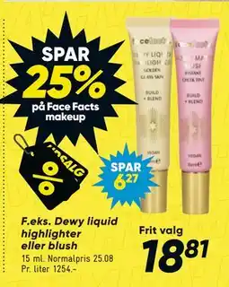 Bilka Dewy liquid highlighter eller blush tilbud