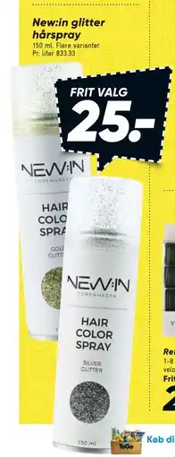 Bilka New:in glitter hårspray tilbud