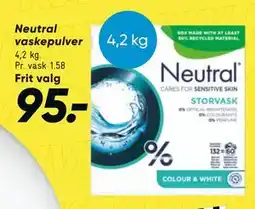 Bilka Neutral vaskepulver tilbud