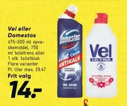 Bilka Vel eller Domestos tilbud