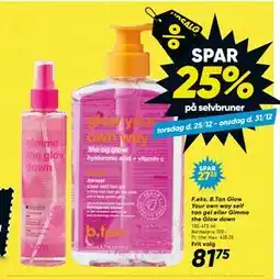 Bilka SPAR. 25%. på selvbruner tilbud