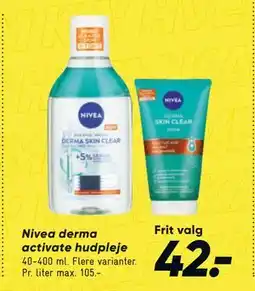 Bilka Nivea derma activate hudpleje tilbud