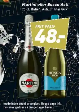 Bilka Martini eller Bosca Asti tilbud
