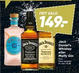 Bilka Jack Daniel’s Whiskey eller Malfy Gin tilbud