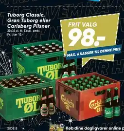 Bilka Tuborg Classic, Grøn Tuborg eller Carlsberg Pilsner tilbud
