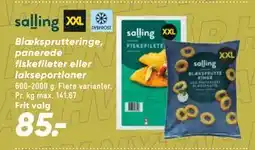 Bilka Blæksprutteringe, panerede fiskefileter eller lakseportioner tilbud