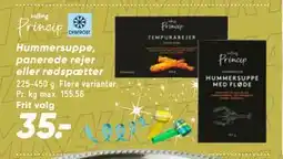 Bilka Hummersuppe, panerede rejer eller rødspætter tilbud