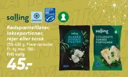 Bilka Rødspættefileter, lakseportioner, rejer eller torsk tilbud