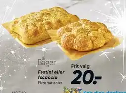 Bilka Festini eller focaccia tilbud