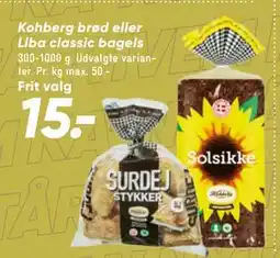 Bilka Kohberg brød eller Liba classic bagels tilbud