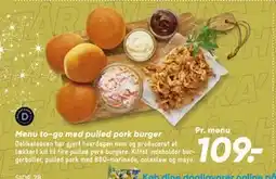 Bilka Menu to-go med pulled pork burger tilbud