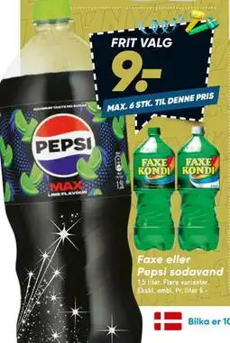 Bilka Faxe eller Pepsi sodavand tilbud
