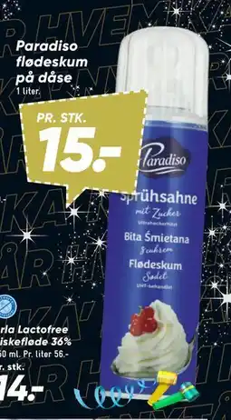 Bilka Paradiso flødeskum på dåse tilbud