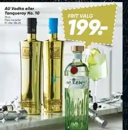 Bilka AU Vodka eller Tanqueray No. 10 tilbud