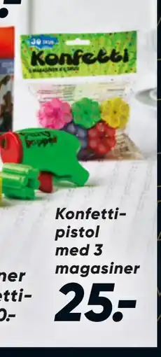 Bilka Konfettipistol med 3 magasiner tilbud