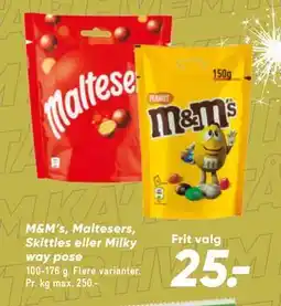 Bilka M&M’s, Maltesers, Skittles eller Milky way pose tilbud