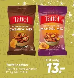 Bilka Taffel nødder tilbud