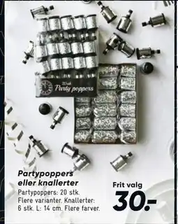 Bilka Partypoppers eller knallerter tilbud