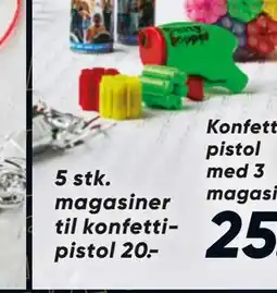 Bilka 5 stk. magasiner til konfettipistol tilbud