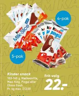 Bilka Kinder snack tilbud