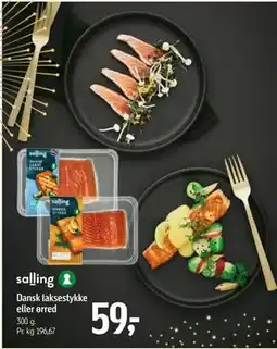 Føtex Dansk laksestykke eller ørred tilbud